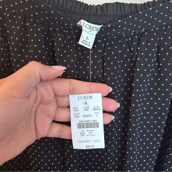 NEW J CREW Polka Dot Tiered Ruffle Midi Skirt L - Picture 4 of 9